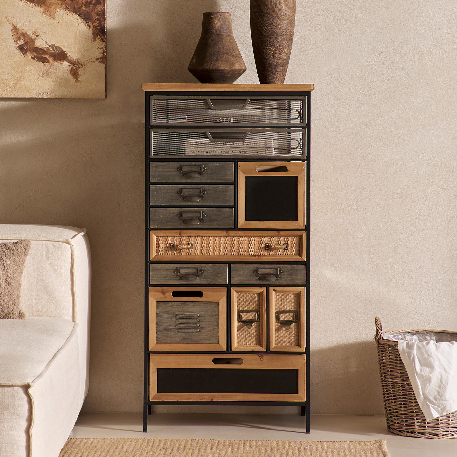 Bay Isle Home™ (Restocked) Ascano 44 Inch Tall Multi-Drawer